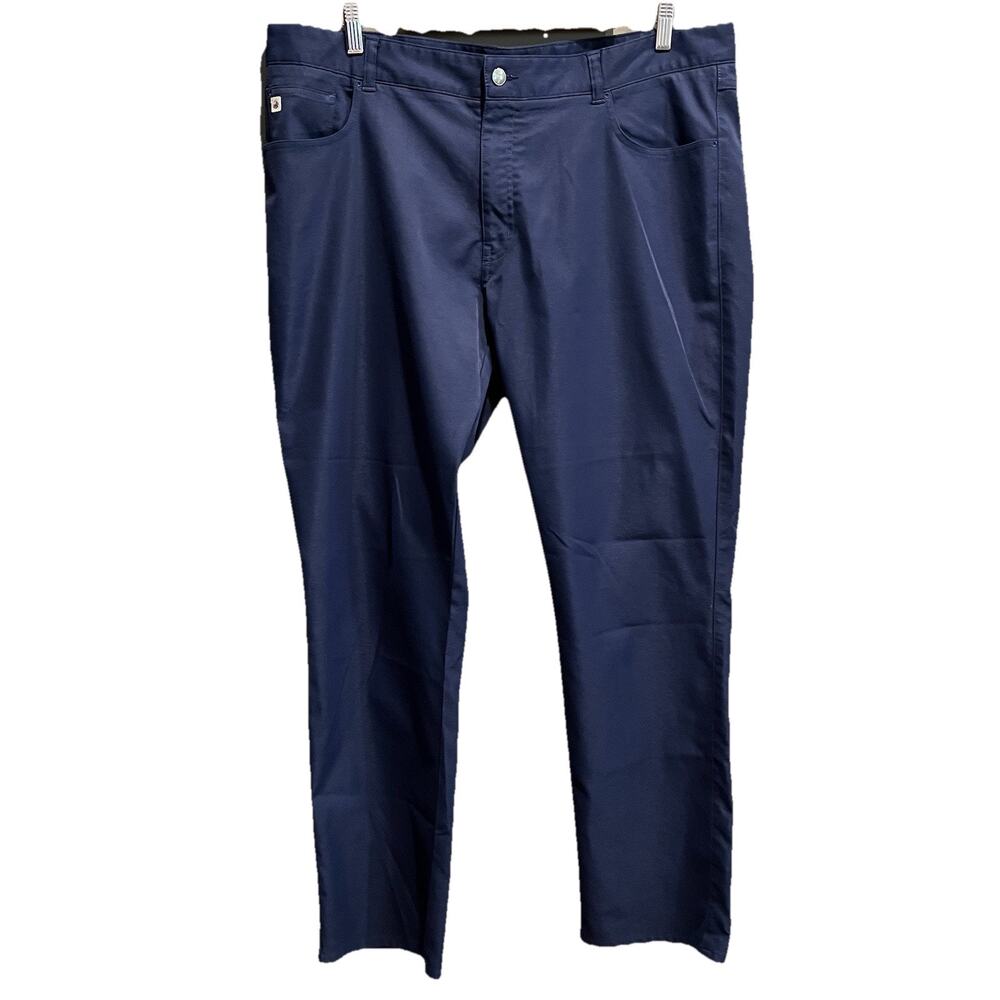 Peter Millar Crown Crafted Navy 100% Poly‎ Men's Chino Pants Size 40/32